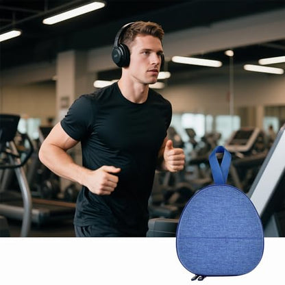 GWCASE Hard Shell Headphone Case with Secure Strap and Cable Pocket, Blue | 7.87 x 6.8 x 0.9 in Interior, Shock-Resistant EVA for Commuters, Students and Travelers, Fits Most Foldable Over-Ear Headphon - color: Blue