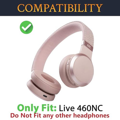 SOULWIT Replacement Ear Pads for JBL Live 460NC/Live 460 NC On-Ear Wireless Headphones, Earpads Cushions with Softer Protein Leather, Noise Isolation Foam - Sand Dune - color: Sand Dune