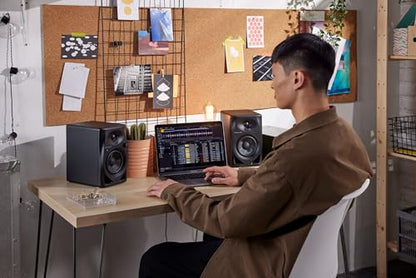 Pioneer DM-40D-BT 4-inch Desktop Active Monitor Speakers with Bluetooth (Pair, Black) with Studio Monitor Isolation Pads