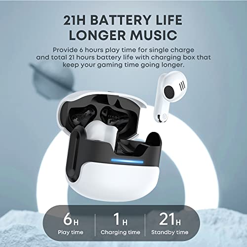 TG11 Wireless Gaming Earphone Low Latency Noise Reduction BT5.3 300mAh Battery Long Standby in-Ear Headphones (Black) - color: Black