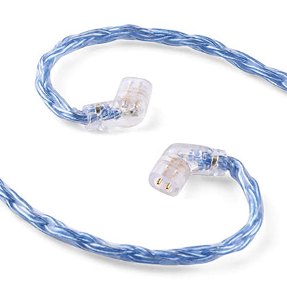 Linsoul Tripowin Zonie 16 Core SilverPlated IEM Cable, Recessed 2pin, 3.5mm - color: Blue