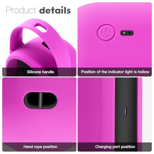Silicone Cover for Beats Pill Portable Bluetooth Speaker Storage Bag Speaker Holder Travel Bag (Purple) - color: Purple