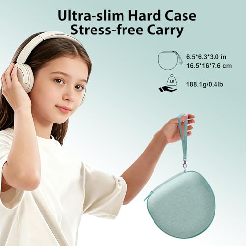 Kids Headphones Case Compatible with JBL/iClever Headphone,Green,Case Only | Compatible with JBL Junior JR 320 320BT/iClever BTH12 HS19 BTH20 BTH22 BTH26/Candy Bila/Acer/MIDOLA/JoySpark Etc Headphone - color: Mint Green