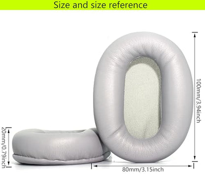 Replacement Ear Pads Compatible with Sony WH-CH700N Grey | Also suitable for Sony WH-CH710N/WH-CH720N headphones High-grade protein leather/memory foam ear pads and earmuffs - color: Grey