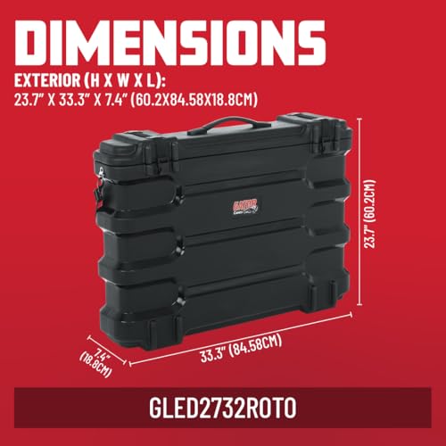 Gator Cases Molded LCD/LED TV and Monitor Transport Case; Fits 27" - 32" Screens (GLED2732ROTO) - size: 27" - 32"