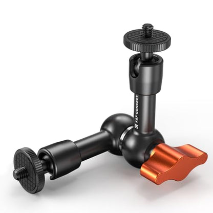 K&F CONCEPT 6" Magic Arm 1/4" Screw Articulating Mini Arm | 360° Ballhead Mount for Monitor, LED Light, Webcam, MS31 - size: 6 Inch