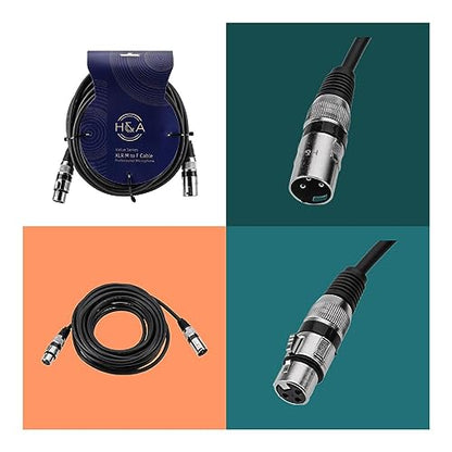 Focusrite Scarlett 2i2 4th Gen 2x2 USB Audio Interface Bundle with 2 H&A 6' XLR Cables