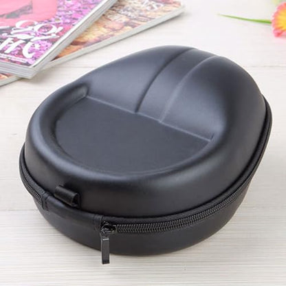 Ipetboom Protective Headset Bag Large Eva Carrying Case with Hard Shell for Over-Ear Headphones Travel Storage Black