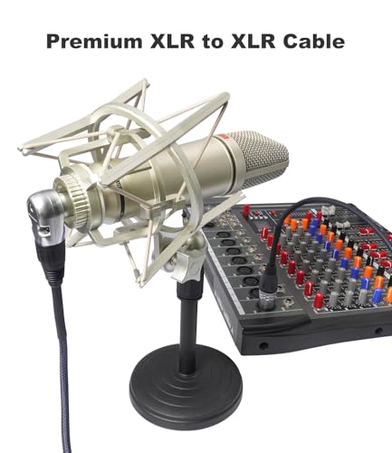 1.5Feet Right Angle 3Pin XLR Female to 3Pin XLR Male Audio Cable, Mixer, Microphone Audio Cable - 2-Pack - size: 1.5Feet