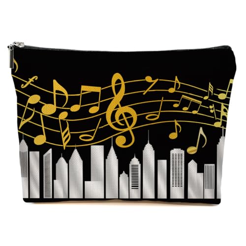 JIUWEIHU Piano Keys Makeup Bag, Musical Cosmetic Bags Travel Organizer Bag | Zipper Pouch, Christmas Birthday Gifts for Pianist Music Lover Women Friend Colleague Sister Musicians - color: Multicolor 0064