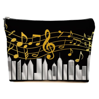 JIUWEIHU Piano Keys Makeup Bag, Musical Cosmetic Bags Travel Organizer Bag | Zipper Pouch, Christmas Birthday Gifts for Pianist Music Lover Women Friend Colleague Sister Musicians - color: Multicolor 0064