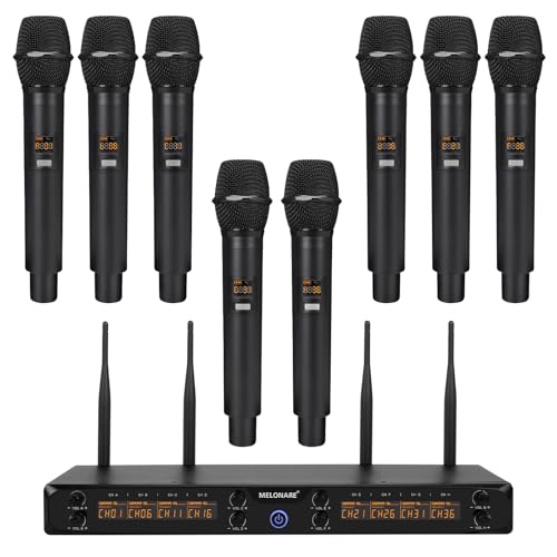 MELONARE 8-Channel Wireless Microphone System UHF 500MHz MWM-81F