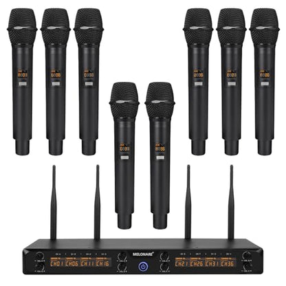 MELONARE 8-Channel Wireless Microphone System UHF 500MHz MWM-81F