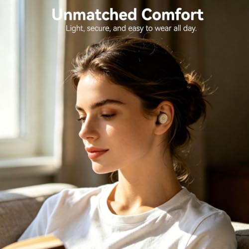 TOZO T10 Wireless Earbuds Powerful Bass Stereo Wireless Charging, APP, IPX8 | Waterproof, 55H Playtime, Ergonomic Design In Ear buds, App Customize EQ, Bluetooth 5.3 Headphones for Work, Travel, Khaki - color: Matte Khaki