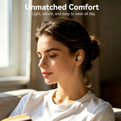 TOZO T10 Wireless Earbuds Powerful Bass Stereo Wireless Charging, APP, IPX8 | Waterproof, 55H Playtime, Ergonomic Design In Ear buds, App Customize EQ, Bluetooth 5.3 Headphones for Work, Travel, Khaki - color: Matte Khaki