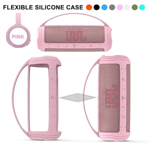 JCHPINE Silicone Cover Case for JBL Flip 6 Portable Bluetooth Speaker - color: Pink Cover