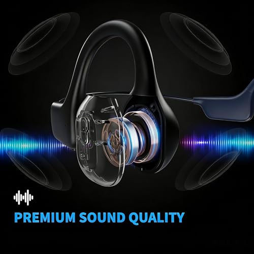 2026 Upgrade Bone Conduction Headphones-SwimBeats, IP68 Waterproof Swimming Headphones| 32GB Storage| BT 6.0| 28g Lightweight| 8H Battery, Open-Ear Headphones for Swimming, Running, Cycling(Black) - color: Black