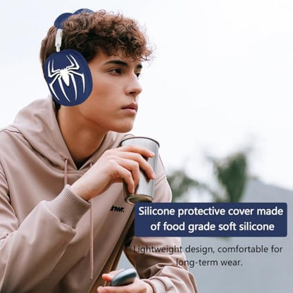 fomissky-sisa 4 in 1 AirPods Max Case Headphone Covers, Silver Grey - color: Silver Spider
