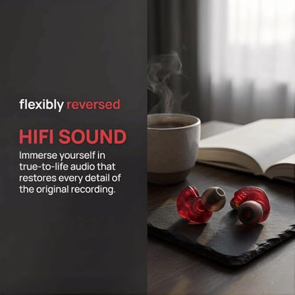 2 Pcs MMCX Interface Replacement Earbud Heads Detachable HiFi Earphone Head with Comfortable Fit for SE215 SE315 SE535(Red) - color: Red