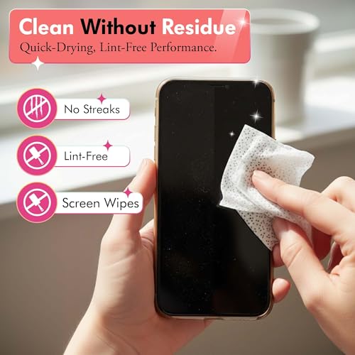 Cocoa Beach Tech & Lens Wipes Canister for Glasses & Phones, 120 Count | Pre-moistened, lint-free wipes remove smudges without streaks or scratches. Safe for lenses, phones, tablets & screens. - color: Cocoa Beach