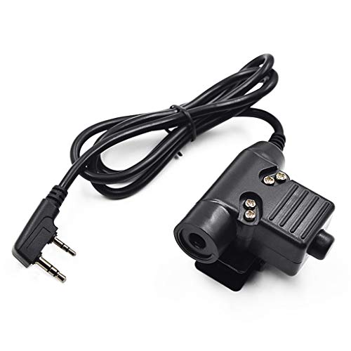 U94 PTT Cable Plug Headset Adapter Tactical Push to Talk Connector 7.0mm | Compatible with Baofeng Radio BF-F8HP BF-F9 UV-82 UV-82HP UV-82C UV-5R UV-5R+ UV-5R Mini UV-5RA UV-5RB UV-5RC UV-5RD UV-5RE
