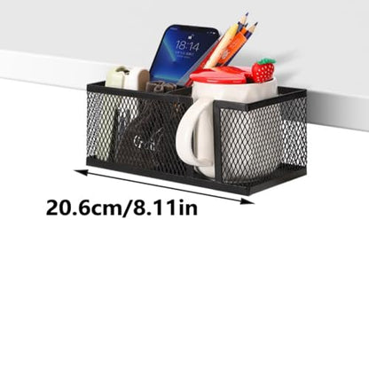 Multifunctional Clamp On Cup Holder Headsets Hanger Organizers for Drinks Phones Headphones Bags with AntiSpill Design - color: Black