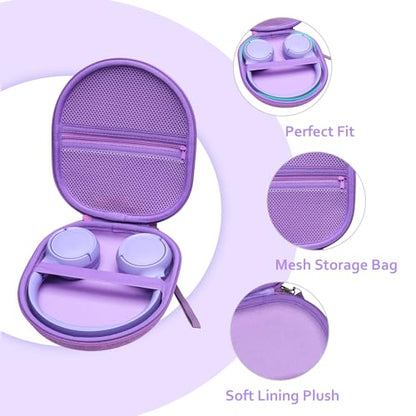 Headphone Headset Case Compatible with TALIX H30/Jlab/JBL Tune 520BT 720BT/BERIBES/KVIDIO/Soundcore by Anker/Sony Wireless On-Ear Headphones, Purple - color: Purple