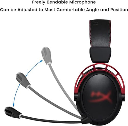 Replacement Cloud Alpha Game Mic Cable 3.5mm Headphone Boom Microphone Compatible with Kingston HyperX Cloud Alpha/Cloud Alpha S Gaming Headset Works on Pro PS4 Xbox One Nintendo Switch Computer PC