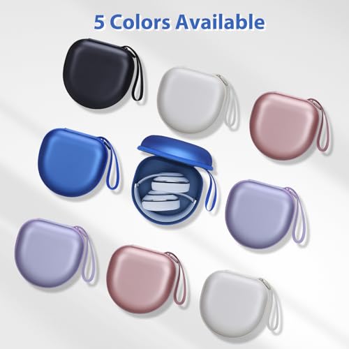 Headphone Case Compatible with JBL/Beats/BERIBES/Jlab/Picun/TOZO/KVIDIO/Soundcore Anker/Skullcandy Noise Cancelling Over-Ear Headphones, Pearl Blue - color: Pearl Blue