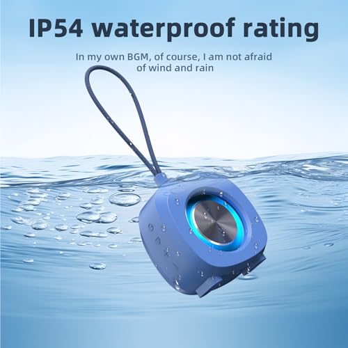 Bluetooth Speaker Portable Media Players Clear Loud Stereo Sound Deep Bass Wireless Speaker With Lights TWS IPX5 Waterproof Small Speakers Long Playtime for Home/Party/Outdoor/Beach Electronic Gadgets - color: Blue