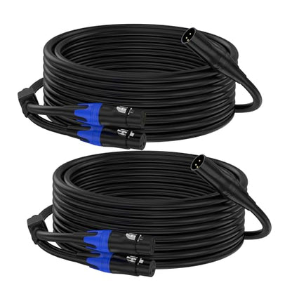 XLR Splitter Y Cable 2 Female to 1 Male, Microphone XLR Breakout Cable Balanced Left and Right Dual Female to Single Male, for Mixer/Speaker/MIC, 10FT-2Pack - size: 10FT, style: 1 Male to 2 Female
