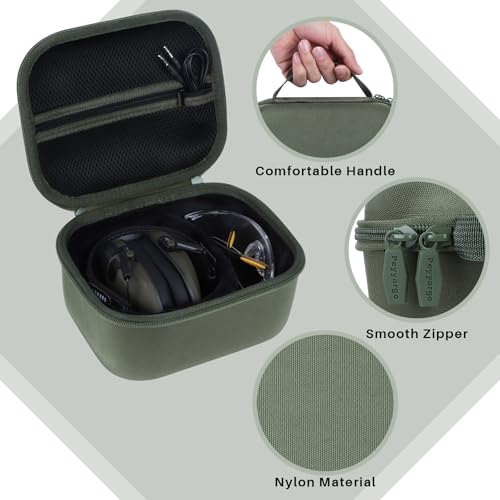 Storage Case Compatible with Walker's Razor Slim Shooting Hearing Protection Electronic Earmuffs - color: Military Green