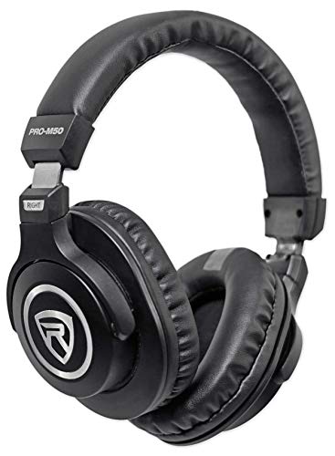 Rockville RCM PRO Studio Condenser Microphone with PRO-M50 Headphones | 20Hz-20kHz, XLR Output, 48V Phantom Power, ROCKSHIELD 3 Isolation Shield, RVES05 Tripod Stand, Carry Case, 4-Items