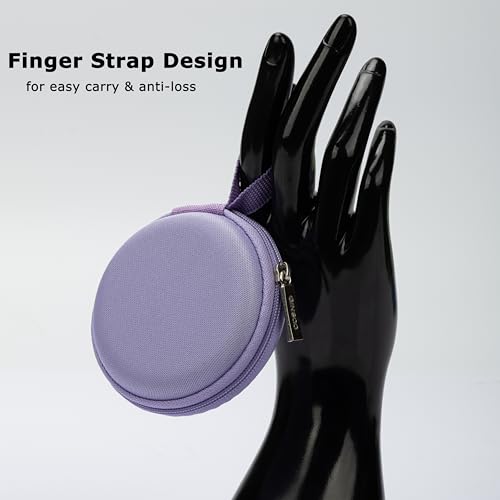 Ginsco Mini-Portable Hard Shell Earbuds Case for Apple EarPods Headphones USB-C Wired Ear Buds/Skullcandy Jib Wired Earbuds, Travel Case for Earphones Earplugs (2, Purple) - color: Purple