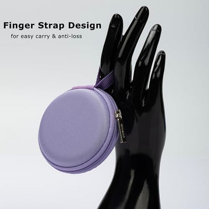 Ginsco Mini-Portable Hard Shell Earbuds Case for Apple EarPods Headphones USB-C Wired Ear Buds/Skullcandy Jib Wired Earbuds, Travel Case for Earphones Earplugs (2, Purple) - color: Purple