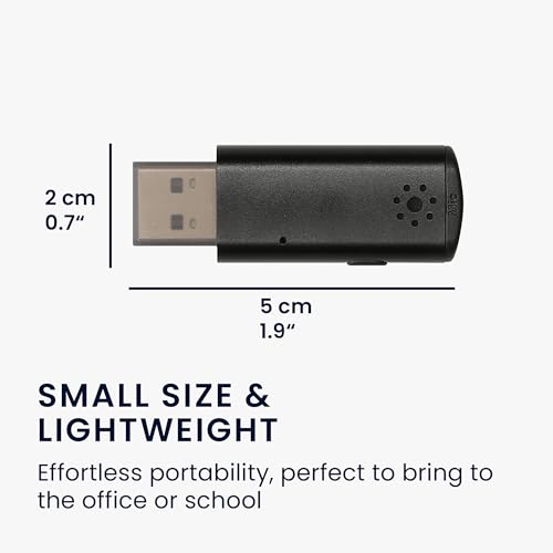kwmobile USB Microphone for Laptop & Desktop PC - Mini Microphone for Clear Calls - Plug & Play Computer Mic for Video Call Meeting or Class
