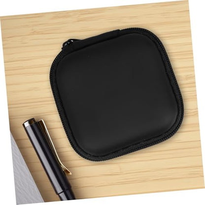NUOBESTY Portable Mini Eva Headphone Storage Case with Soft Lining and Mesh Pocket Water Resistant Hard Carrying Pouch for Earphones USB Cables and Small Accessories Compact Travel