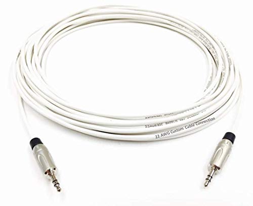 Custom Cable Connection 4 Foot Plenum CL3P 3.5mm (1/8 inch) Stereo Audio Cable Male to Male - size: 4 Foot