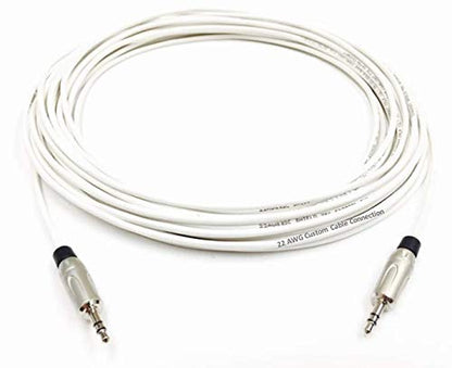 Custom Cable Connection 50 Foot Plenum CL3P 3.5mm (1/8 inch) Stereo Audio Cable Male to Male - size: 50 Foot