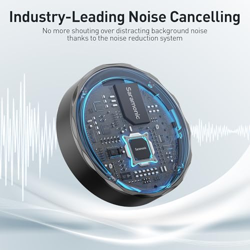 Saramonic BlinkMe U2 Wireless Mini Microphone for iPhone & Android, 48kHz/24-bit, Noise Cancellation, 328ft Transmission, Wireless Lapel Mic for Live Streaming Video Recording - size: Lightning & USB-C Receiver