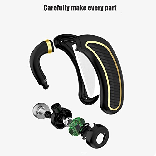 Bluetooth Headset,Wireless Bluetooth 4.1 Business Headphone Earphone Super Long Standby Earpiece with Mic,Sweatproof,Noise Reduction,Mute Switch for Cell Phone, Skype, Truck Driver,Office,Sport