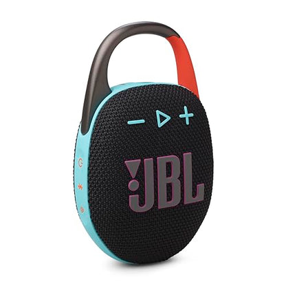 JBL Clip 5 - Ultra-Portable Waterproof Speaker - Black | Ultra-portable JBL Pro Sound, Redesigned carabiner, Up to 12 hours of playtime plus 3 hours with Playtime Boost - color: Black & Orange