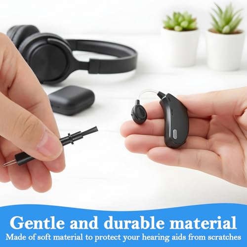 8 Pieces Hearing Aid Cleaning Tools Cleaner Brush Kits Hearing Amplifier Brush Tools with Wax Loop Essential Accessories for Earbuds Headphones