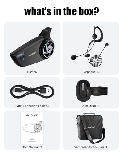 Referee Headset Communication System S8 Pro 2~8 Person Talk Same time for Football Baseball Volleyball (6S8 Pro(Model 1 Overhook Earphone)) - color: 6S8 Pro(Model 1 Overhook Earphone)