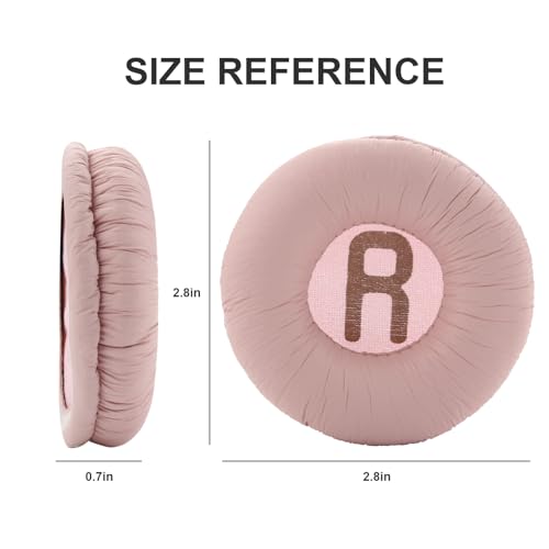 Tune 600 Ear Pads Replacement Ear Cushions Compatible with JBL Tune 600BTNC T500BT T510BT Tune 500 T450BT JR300 JR300BT Headphones High-Density Memory Foam Earpads Earmuffs Ear Cups Cover (Pink) - color: Pink