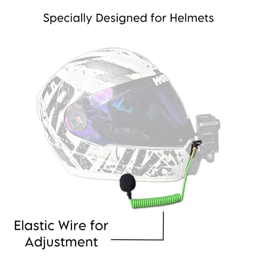 Noise Canceling Elastic Short Wire Microphone for Motovloggers Compatible with Gopro Hero 7/8/9/10/11/12 Mediamod/Mic Adapter and All Action Camera