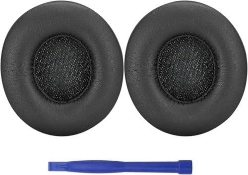 Beats Solo 3 Ear Pads Replacement, BUTIAO Soft Protein Leather Memory Foam Headphone Earpads Ear Cushions Pad for Beats by Dre Solo 3 Wireless & Solo 2 Wireless Over Ear Headsets (Black) - color: Black