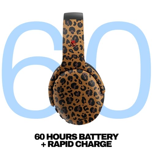 Skullcandy Crusher ANC 2 Noise Cancelling Wireless Headphones - Leopard | Multi-Sensory Crusher Bass, Over-Ear Fit, Bluetooth, 60 Hours Battery, Working Out, Gym, Travel, Studying, Music, Gaming - color: Leopard