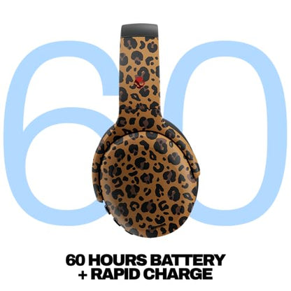 Skullcandy Crusher ANC 2 Noise Cancelling Wireless Headphones - Leopard | Multi-Sensory Crusher Bass, Over-Ear Fit, Bluetooth, 60 Hours Battery, Working Out, Gym, Travel, Studying, Music, Gaming - color: Leopard