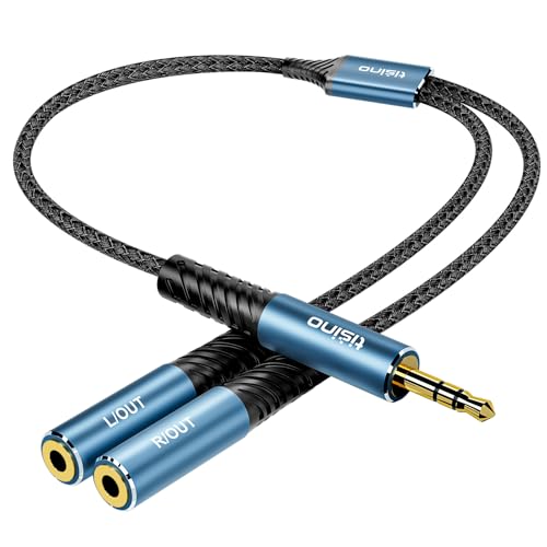 Tisino 3.5mm Headphone Splitter, 2 Female to 1 Male Aux Splitter, 1.6ft/50cm - size: 1.6 ft